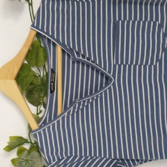 SHEIN Striped Bodysuit 90"s Y2K Size Medium - Picture 4 of 6